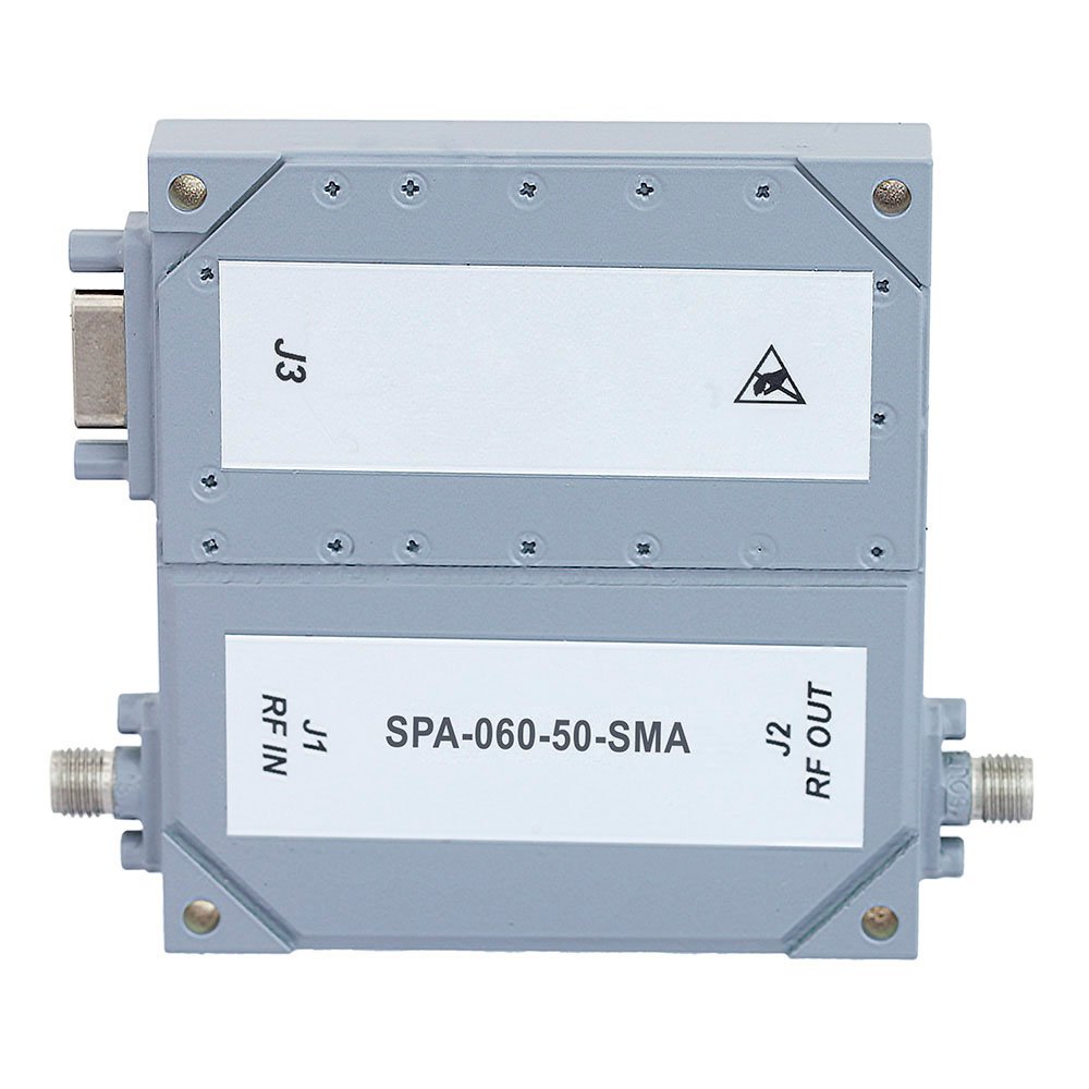 50 dB Gain High Power High Gain Amplifier at 50 Watt Psat Operating From 2 GHz to 6 GHz with SMA