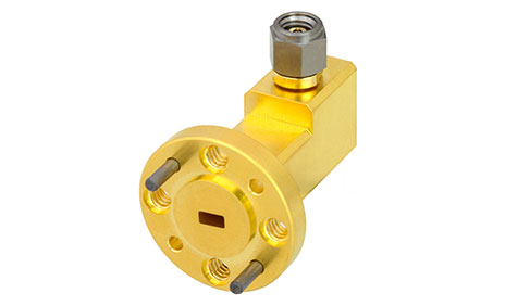 Image of a coax to waveguide adapter