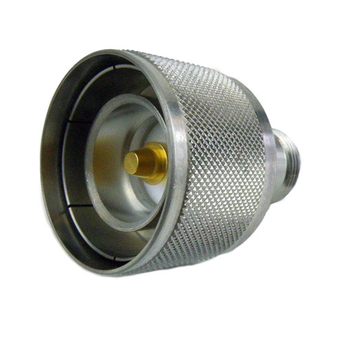 N Female (Jack) to 7/16 DIN Male (Plug) QD Adapter, Tri-Metal Plated Brass Body, High temp 33-716-N-Q50-4/133UE