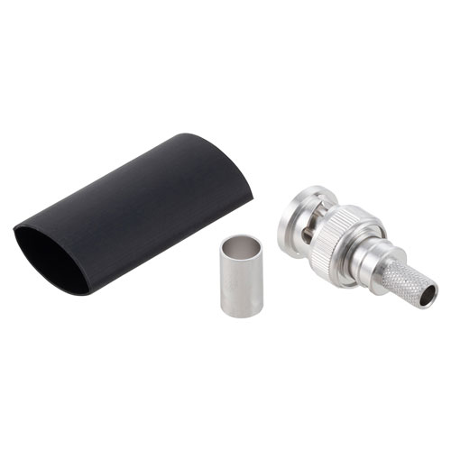 BNC Male Connector Crimp/Non-Solder Contact Attachment for LMR-240, LMR-240-DB, LMR-240-UF, LMR-240-FR, RG8X Cable EZ-240-BM-X