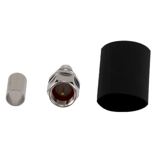 75 Ohm F Male Connector Crimp/Non-Solder Contact Attachment for LMR-240-75, LMR-240-75-DB, LMR-240-75-FR Cable EZ-240-FM-75-X