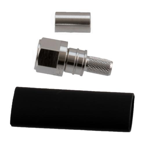 75 Ohm F Male Connector Crimp/Non-Solder Contact Attachment for LMR-240-75, LMR-240-75-DB, LMR-240-75-FR Cable EZ-240-FM-75-X