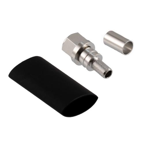 75 Ohm F Male Connector Crimp/Non-Solder Contact Attachment for LMR-240-75, LMR-240-75-DB, LMR-240-75-FR Cable EZ-240-FM-75-X