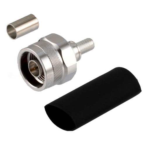 75 Ohm N Male Connector Crimp/Non-Solder Contact Attachment for LMR-240-75, LMR-240-75-DB, LMR-240-75-FR Cable EZ-240-NMH-75-X