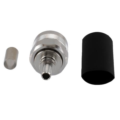 75 Ohm N Male Connector Crimp/Non-Solder Contact Attachment for LMR-240-75, LMR-240-75-DB, LMR-240-75-FR Cable EZ-240-NMH-75-X