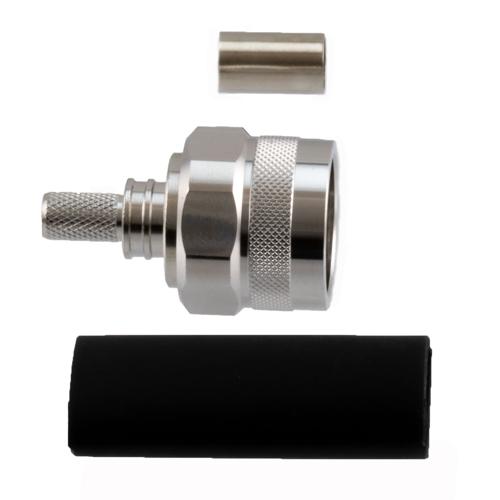 75 Ohm N Male Connector Crimp/Non-Solder Contact Attachment for LMR-240-75, LMR-240-75-DB, LMR-240-75-FR Cable EZ-240-NMH-75-X
