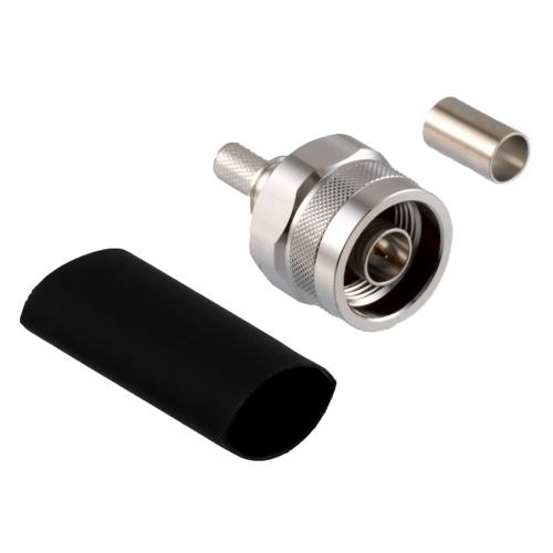 75 Ohm N Male Connector Crimp/Non-Solder Contact Attachment for LMR-240-75, LMR-240-75-DB, LMR-240-75-FR Cable EZ-240-NMH-75-X