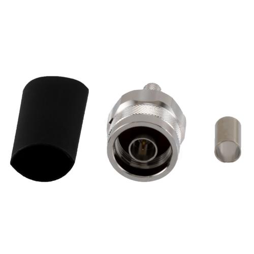75 Ohm N Male Connector Crimp/Non-Solder Contact Attachment for LMR-240-75, LMR-240-75-DB, LMR-240-75-FR Cable EZ-240-NMH-75-X