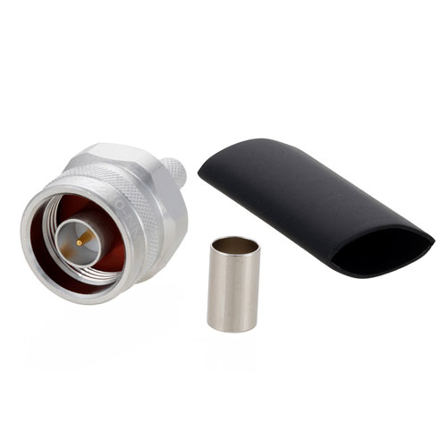 N Male (Plug) Connector For LMR-240, RG8X Cable, Crimp/Non-Solder Contact EZ-240-NMH-X