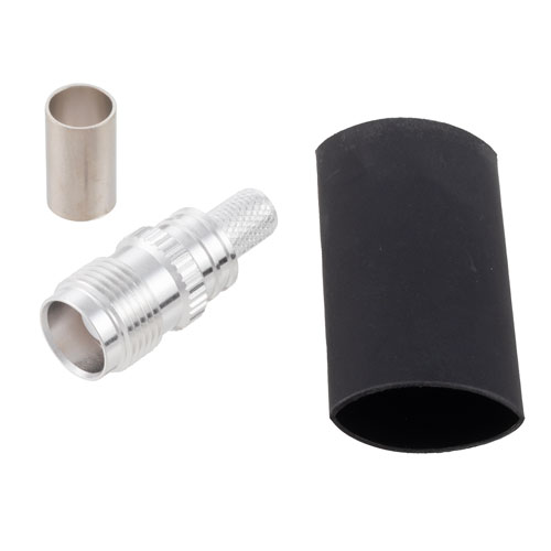 TNC Female Connector Crimp/Non-Solder Contact Attachment for LMR-240, LMR-240-DB, LMR-240-UF, LMR-240-FR, RG8X Cable EZ-240-TF-X