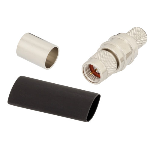 75 Ohm F Male (Plug) Connector For LMR-400-75 Cable, Crimp/Non-Solder Contact EZ-400-FM-75
