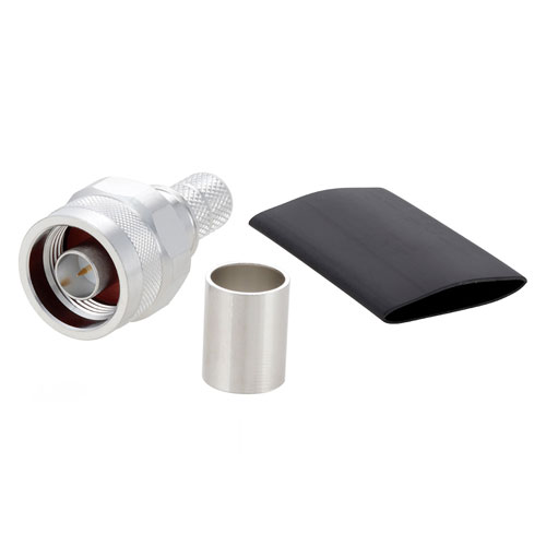 75 Ohm N Male (Plug) Connector for LMR-400-75 Cable, Crimp/Non-Solder Contact EZ-400-NMH-75-X