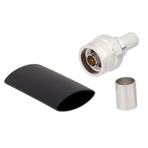 N Male (Plug) Connector For LMR-400 Cable IP67 Rated, Crimp/Non-Solder Contact EZ-400-NMH-PL-X