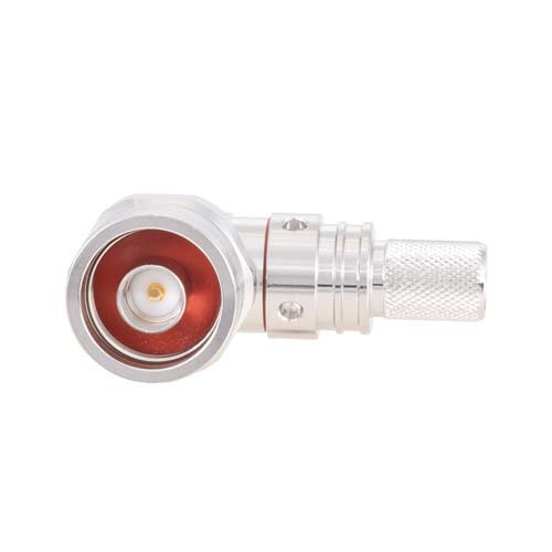 Right Angle N Male (Plug) Connector For LMR-400 Cable, Crimp/Non-Solder Contact EZ-400-NMH-RA-X