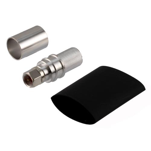 75 Ohm F Male Connector Crimp/Non-Solder Contact Attachment for LMR-600-75, LMR-600-75-DB, LMR-600-75-FR Cable EZ-600-FM-75-X