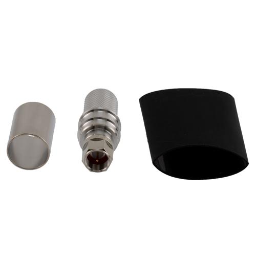 75 Ohm F Male Connector Crimp/Non-Solder Contact Attachment for LMR-600-75, LMR-600-75-DB, LMR-600-75-FR Cable EZ-600-FM-75-X