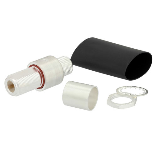 N Female (Jack) Bulkhead Connector For LMR-600 Cable, Crimp/Non-Solder Contact EZ-600-NF-BH