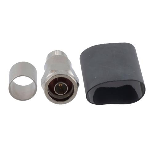 75 Ohm N Male Connector Crimp/Non-Solder Contact Attachment for LMR-600-75, LMR-600-75-DB, LMR-600-75-FR Cable EZ-600-NMH-75