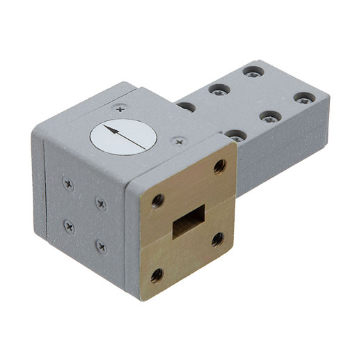 WR-34 Waveguide Isolator with 18 dB min Isolation from 21.7 GHz to 33 GHz using Cover Flange in Aluminum FM-W34IR001