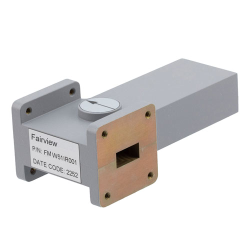 WR-51 Waveguide Isolator with 18 dB min Isolation from 14.5 GHz to 22 GHz using Cover Flange in Aluminum FM-W51IR001