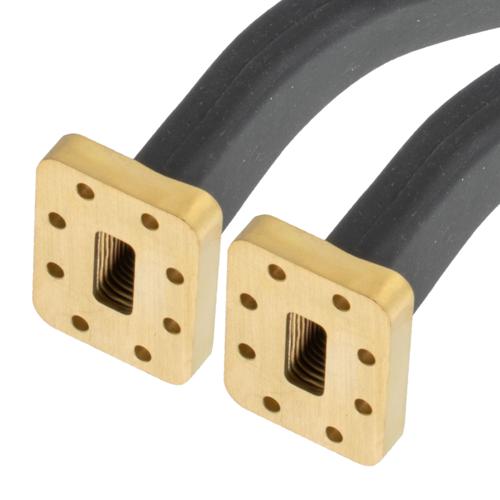 WR-90 Seamless Flexible Waveguide in 12 Inch Using CPRF Flange with a 8.2 to 12.4 GHz Frequency Range FM-W90SF008-12