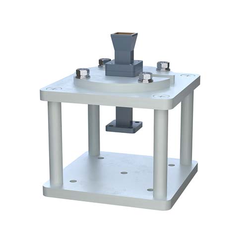 WR-28 Waveguide Antenna With UG-599/U Flange, 10 dBi Gain and 26.5 GHz to 40 GHz, Integrated Cage-Style Mount FM1WAN028-10