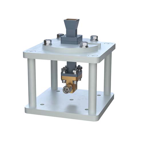 WR-28 Standard Gain Horn with 10 dBi gain, 2.92mm Male connector, Integrated Cage-Style Mount FM1WAN028-10KM