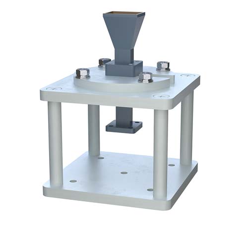 WR-28 Waveguide Antenna With UG-599/U Flange, 15 dBi Gain and 26.5 GHz to 40 GHz, Integrated Cage-Style Mount FM1WAN028-15