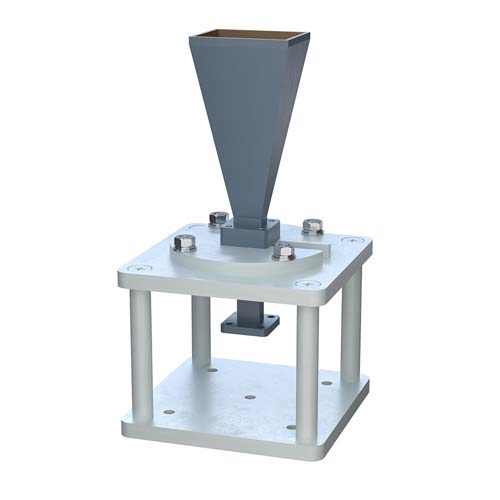 WR-28 Waveguide Antenna With UG-599/U Flange, 20 dBi Gain and 26.5 GHz to 40 GHz, Integrated Cage-Style Mount FM1WAN028-20