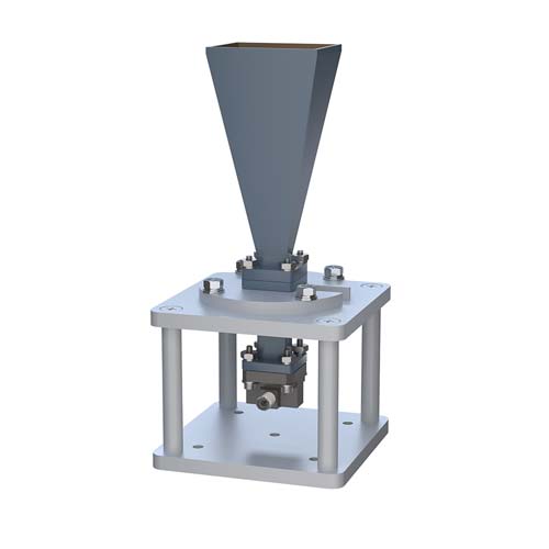 WR-34 Standard Gain Horn with 20 dBi gain, 2.92mm Female Connector, Integrated Cage-Style Mount FM1WAN034-20KF