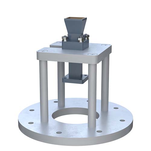 WR-42 Waveguide Antenna With UG-597/U Flange, 10 dBi Gain and 18 GHz to 26.5 GHz, Integrated Cage-Style Mount FM1WAN042-10