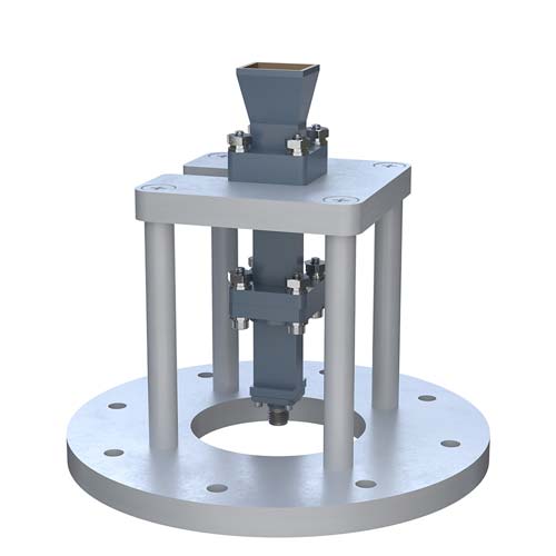 WR-42 Standard Gain Horn with 10 dBi gain, End Launch 2.92mm Female connector, Integrated Cage-Style Mount FM1WAN042-10ELKF