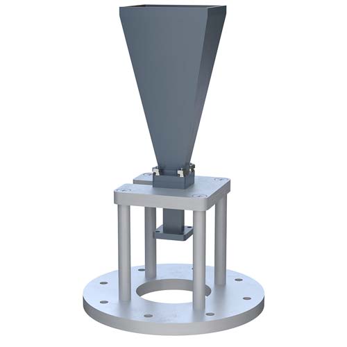 WR-42 Standard Gain Horn Antenna Operating From 18 GHz to 26.5 GHz, 20 dBi Nominal Gain, UG-597/U Flange, Integrated Cage-Style Mount FM1WAN042-20