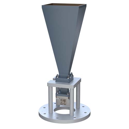 WR-62 Standard Gain Horn with 20 dBi gain, SMA Female connector, Integrated Cage-Style Mount FM1WAN062-20SF