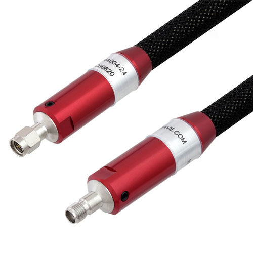 Vector Network Analyzer (VNA) Ruggedized 27 GHz Test Cable 3.5mm Male to 3.5mm Female in 36 Inch FM26VNA004-36