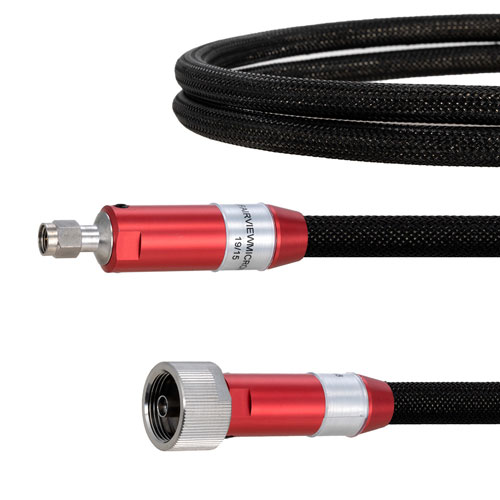 Vector Network Analyzer (VNA) Ruggedized 27 GHz Test Cable 3.5mm NMD Female to 3.5mm Male in 24 Inch FM26VNA007-24