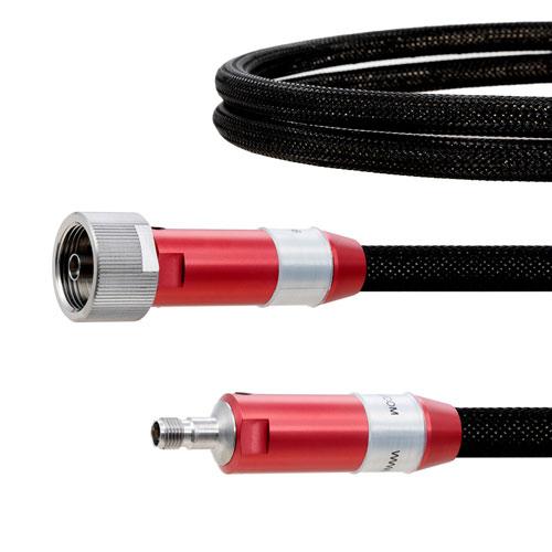Vector Network Analyzer (VNA) Ruggedized 27 GHz Test Cable 3.5mm Female to 3.5mm NMD Female in 48 Inch FM26VNA010-48