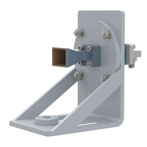 WR-28 Standard Gain Horn with 15 dBi gain, 2.92mm Female connector, with Pre-Installed L Mount FM2WAN028-15KF