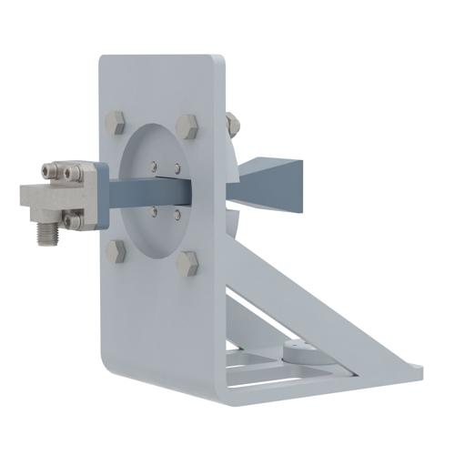 WR-28 Standard Gain Horn with 15 dBi gain, 2.92mm Female connector, with Pre-Installed L Mount FM2WAN028-15KF