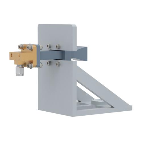 WR-42 Standard Gain Horn with 10 dBi gain, 2.92mm Male connector, with Pre-Installed L Mount FM2WAN042-10KM