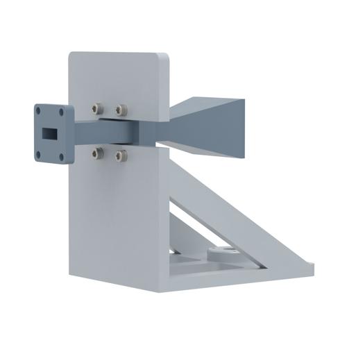 WR-42 Waveguide Antenna, 18 GHz to 26.5 GHz Frequency Range, 15 dBi Gain, UG-597/U Flange with Pre-Installed L mount FM2WAN042-15