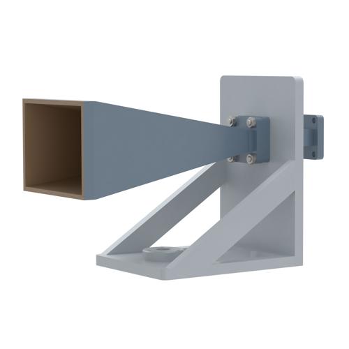 WR-42 Waveguide Antenna, 18 GHz to 26.5 GHz Frequency Range, 20 dBi Gain, UG-597/U Flange with Pre-Installed L mount FM2WAN042-20