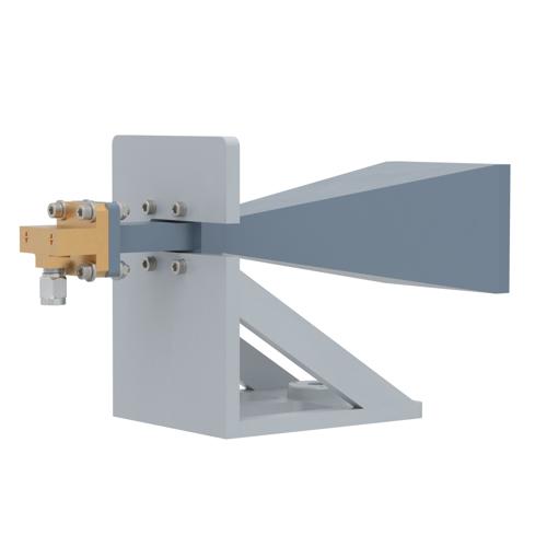 WR-42 Standard Gain Horn with 20 dBi gain, 2.92mm Male connector, with Pre-Installed L Mount FM2WAN042-20KM