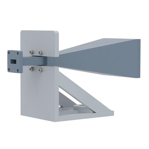 WR-42 Waveguide Antenna, 18 GHz to 26.5 GHz Frequency Range, 20 dBi Gain, UG-597/U Flange with Pre-Installed L mount FM2WAN042-20