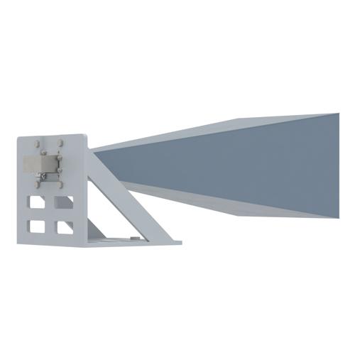 WR-284 Standard Gain Horn with 20 dBi gain, N Female Connector, with Pre-Installed L Mount FM2WAN284-20NF