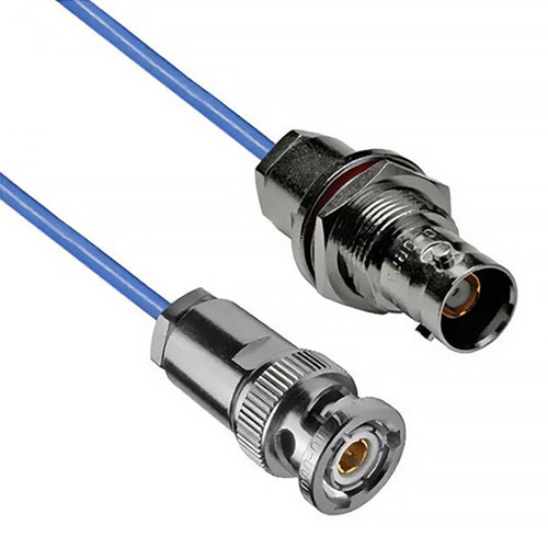 1553 TRB 3-Slot Plug to TRB 3-Lug Jack Bulkhead Non-Isolated Cable 78 Ohm FMBC-30-02003 Coax in 36 Inch FM3MP2224-36