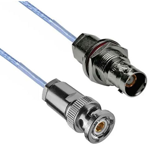 1553 TRB 3-Slot Plug to TRB 3-Lug Jack Bulkhead Cable 78 Ohm M17/176-00002 Coax in 12 Inch FM3MP2252-12