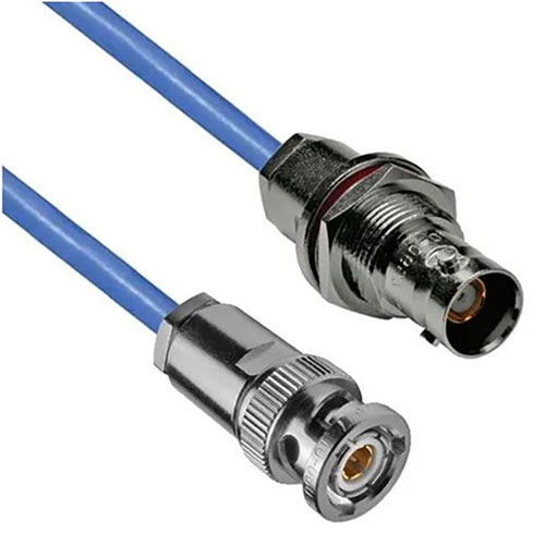 1553 TRB 3-Slot Plug to TRB 3-Lug Jack Bulkhead Cable 78 Ohm FMBC-30-02001 Coax in 48 Inch FM3MP2268-48