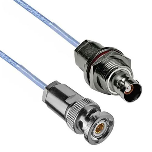 1553 TRB 3-Slot Plug to TRB 3-Lug Jack Bulkhead Isolated Cable 78 Ohm M17/176-00002 Coax in 60 Inch FM3MP2290-60