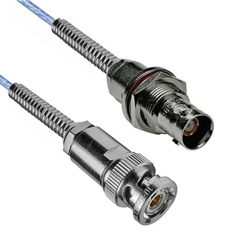 1553 TRB 3-Slot Plug to TRB 3-Lug Jack Bulkhead Cable 78 Ohm M17/176-00002 Coax in 12 Inch with Bend Relief FM3MP2411-12